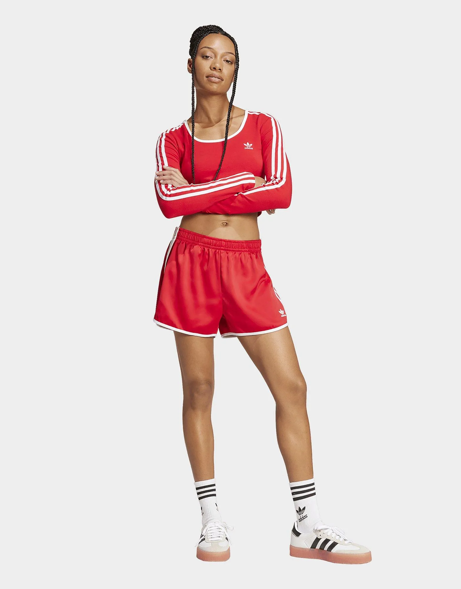 ADIDAS ORIGINALS ADICOLOR 3STRIPES CROP LONGSLEEVE