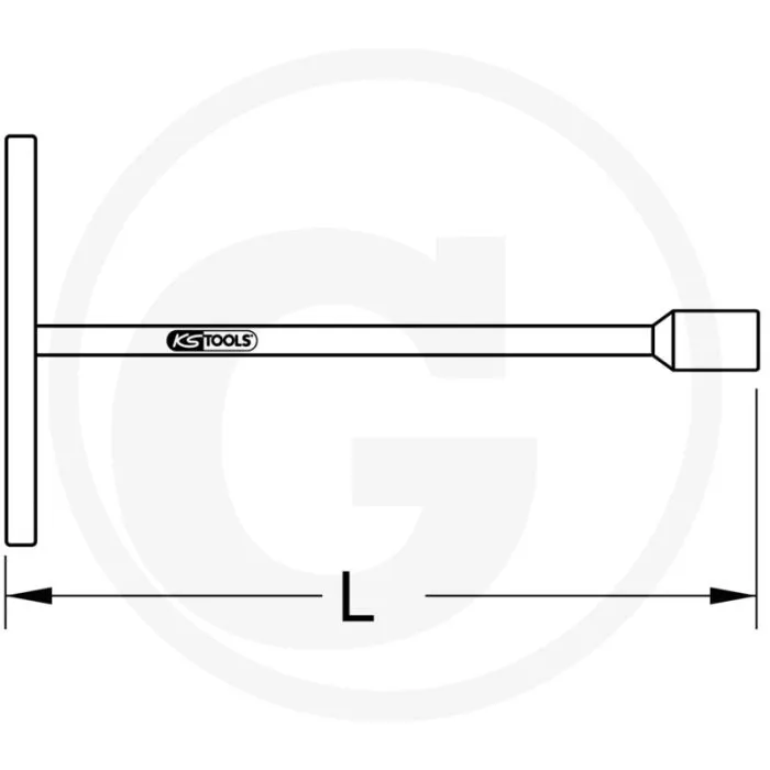 KS TOOLS BRONZE 6KANTSTECKSCHLüSSEL FESTER QUER  VONKVRIJ, CORROSIEBESTENDIG, 82MM