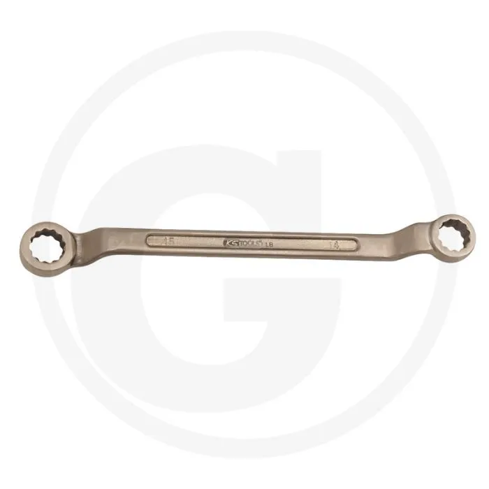 KS TOOLS BRONZE DOPPELRINGSCHLüSSEL GEKRöPFT 22X24MM  VONKVRIJ, 75° GEKRöPFT