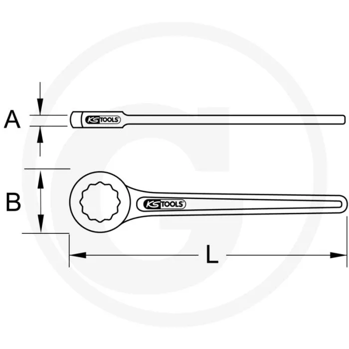 KS TOOLS BRONZE EINRINGSCHLüSSEL GERADE 82 MM  FLANKTRACTIONPROFIL