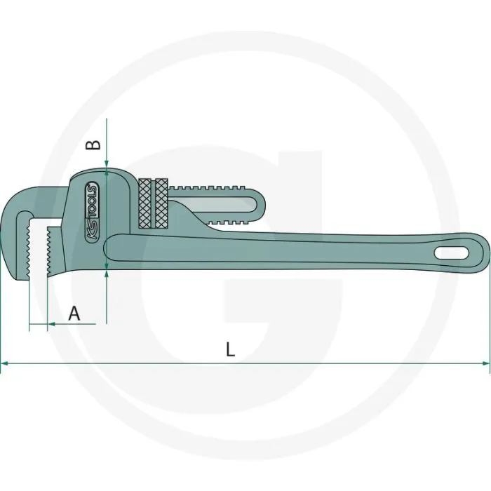 KS TOOLS KS TOOLS EéNHAND PIJPTANG 2''  ALUMINIUM GUSSKöRPER, STUFENLOS VERSTELLBAR