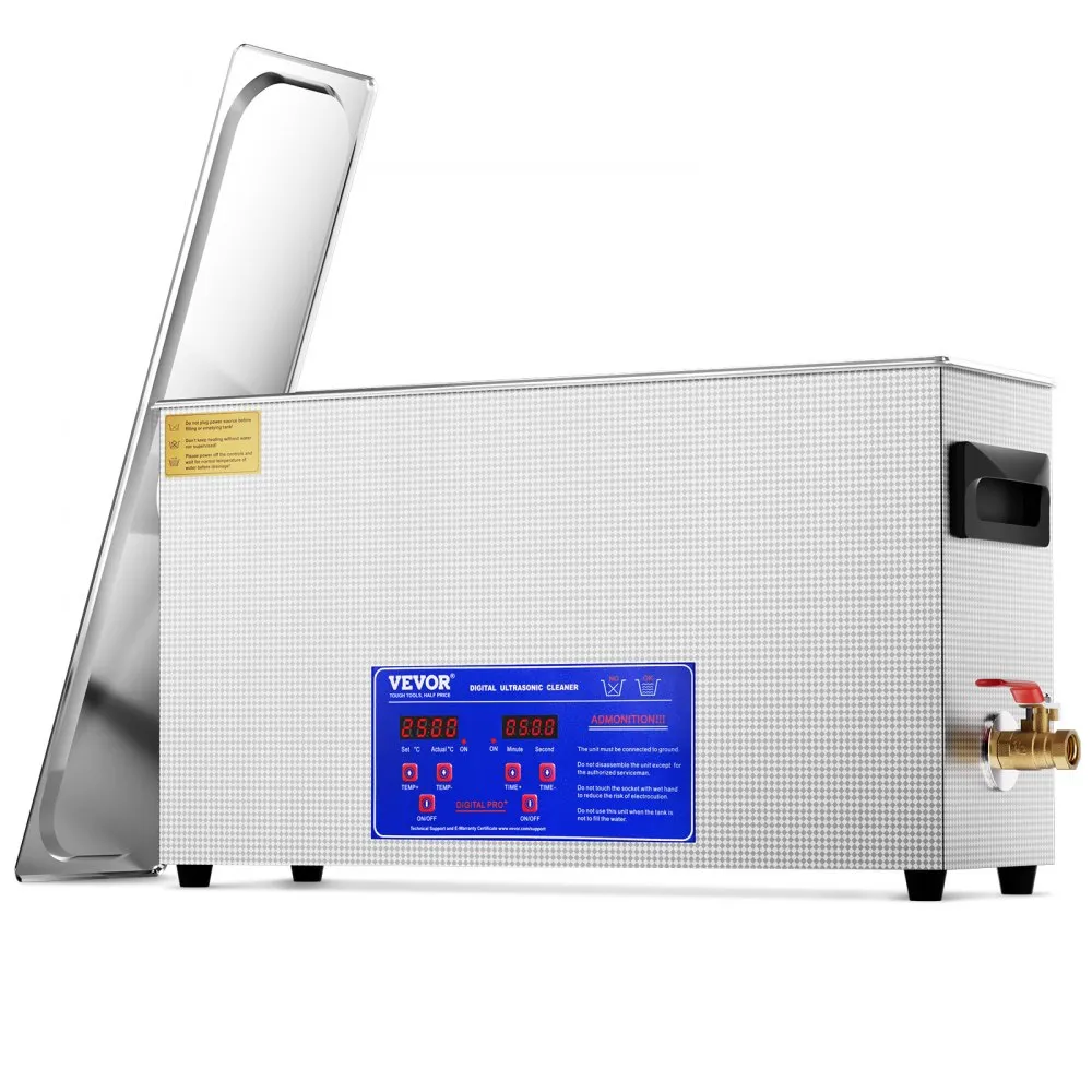 VEVOR 10 LUltrasone reiniger Ultrasone pistoolreiniger 300W timer verwarmingsmand