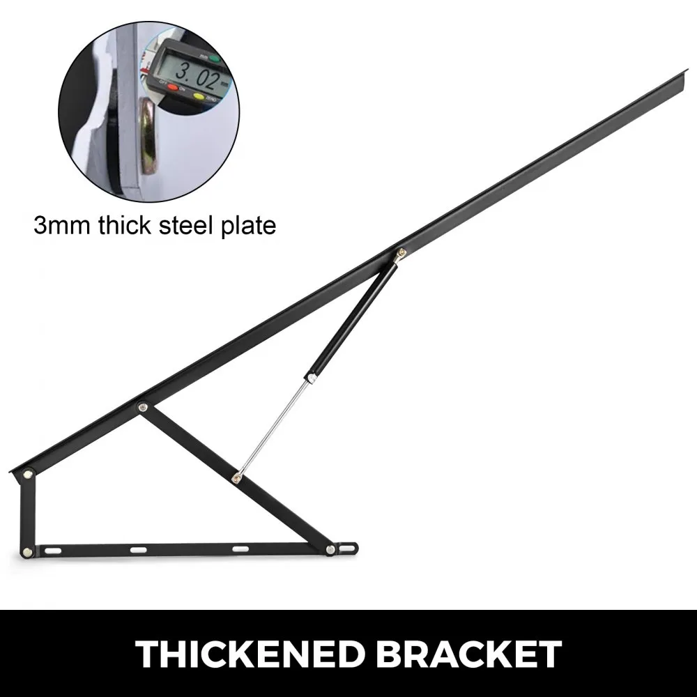 VEVOR 60" Bedlift Hydraulische Mechanismen Kits voor Slaapbank Zwart 2st Duurzaamheid