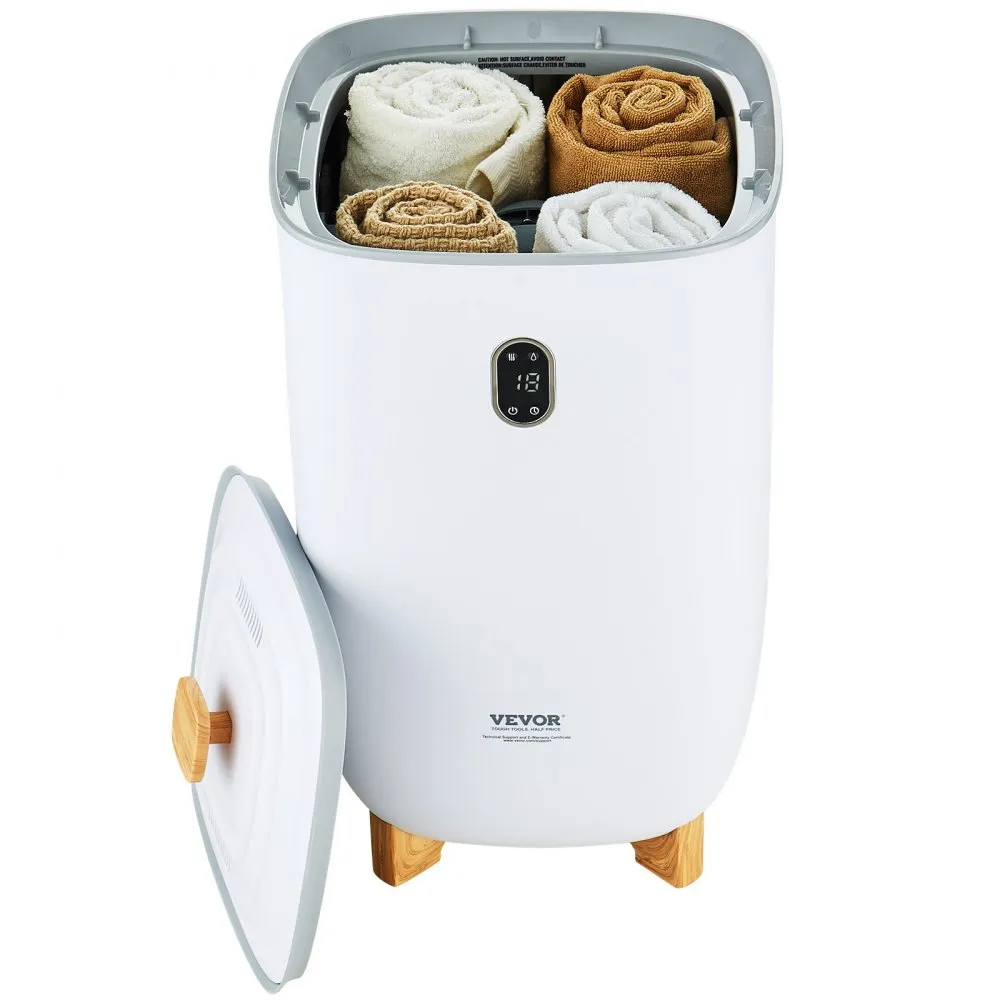 VEVOR HANDDOEKVERWARMER 35L EMMER LEDSCHERM HANDDOEKDROGER WIT TIMER