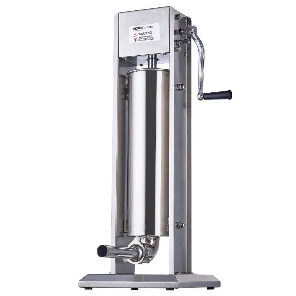 VEVOR Handmatige Worstvuller 7L Verticale Worstmachine 304 Roestvrij Staal