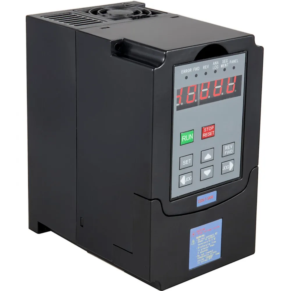VEVOR OMVORMER INVERTER VARIABELE FREQUENTIEOMVORMER SNELHEIDSREGELAAR 5,5KW 1FASE NAAR 3FASE