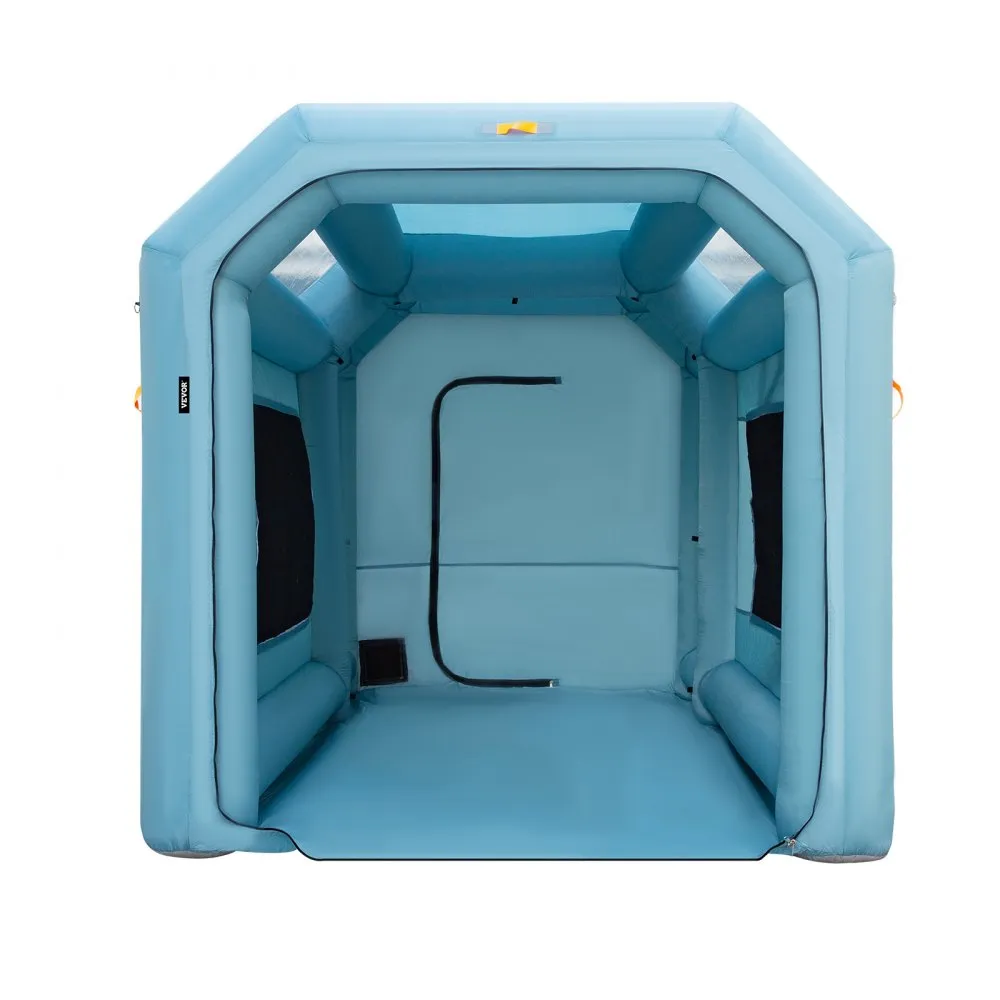 VEVOR OPBLAASBARE SPUITCABINE 4X2,5X2,5 M WERKTENT 210D OXFORDSTOF EN PVC VERFTENT MET OPBLAASVENTILATOR EN VENTILATIEVENTILATO