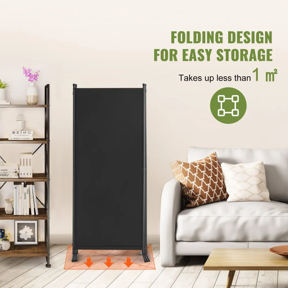 VEVOR ROOM DIVIDER 3DELIG OPVOUWBAAR PRIVACY SCHERM SCHEIDINGSSCHERM ZWART