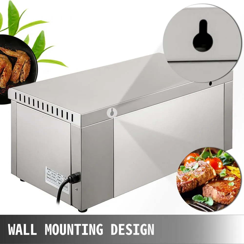 VEVOR Salamander Oven Salamander Grill 2000W Salamander Vleeskuikens 450x260 mm