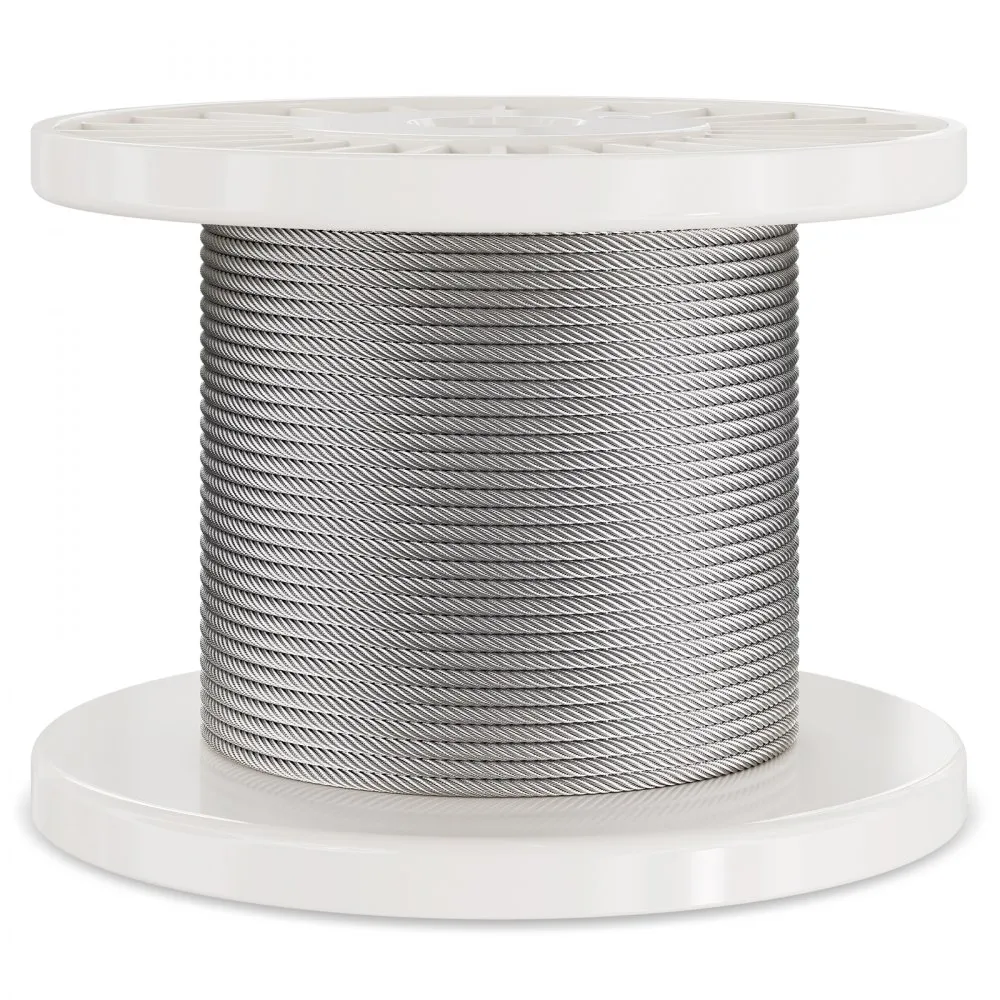 VEVOR staalkabel draadkabel draad 304 roestvrij staal Ф3.18mmx30.5m 7.1kN 7x7strands