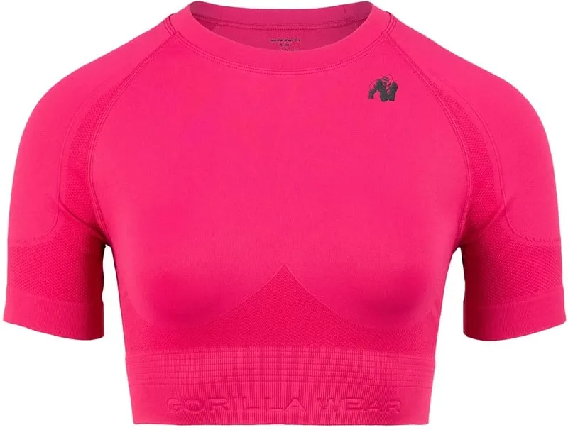 WHITNEY SEAMLESS CROP TOP  PINK  XS/S